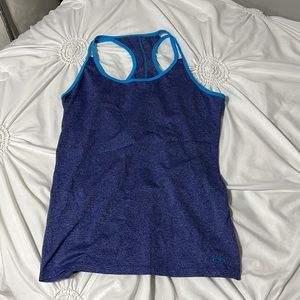 blue athletic tank